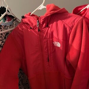 EUC The North Face Hot Pink Denali Jacket with Hood Medium